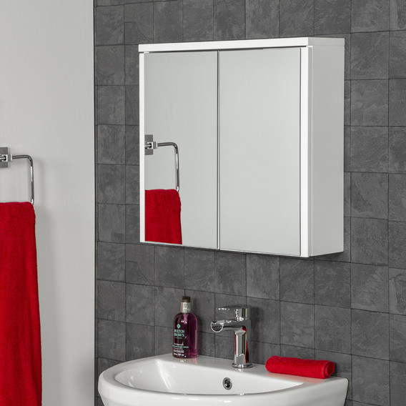 Swivel Bathroom Mirror
 Croydex Swivel Double Door Mirror Cabinet White WC
