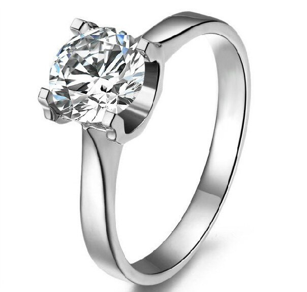 Synthetic Diamond Rings
 Brilliant 1CT Synthetic Diamonds Ring for Women 18Karat