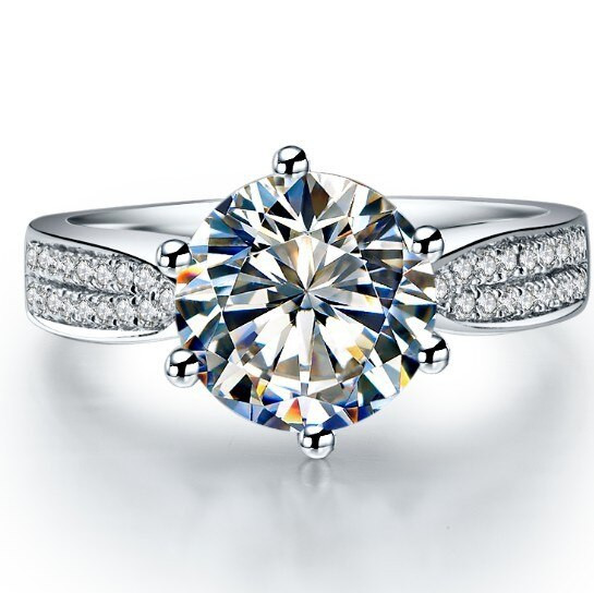 Synthetic Diamond Rings
 Aliexpress Buy BONZER Luxury 2CT Synthetic Diamonds