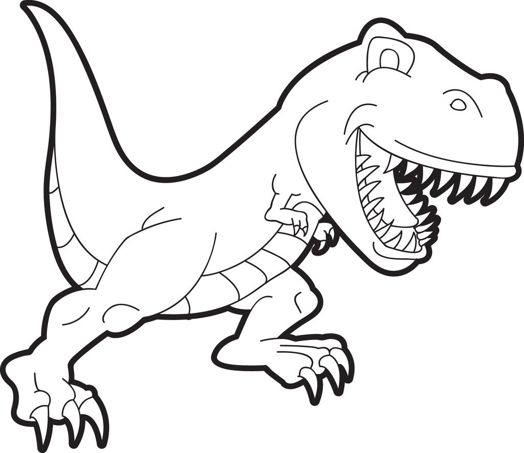 T Rex Printable Coloring Pages
 FREE Printable T Rex Dinosaur Coloring Page for Kids