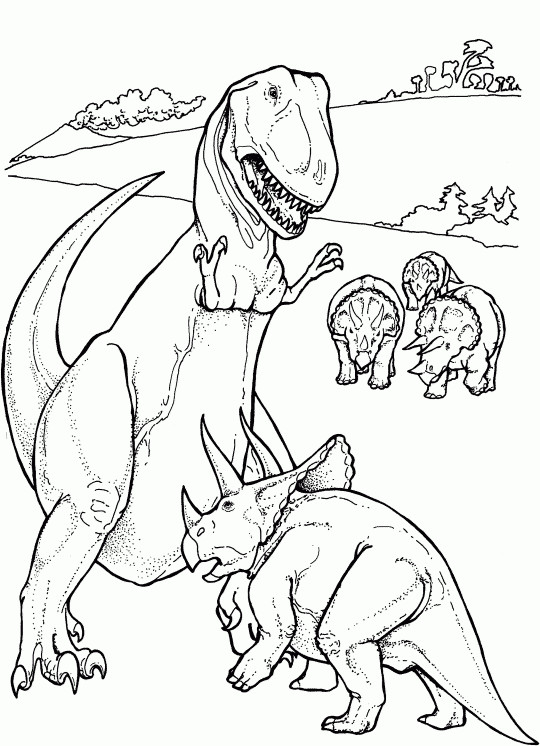 T Rex Printable Coloring Pages
 Dinosaur Tyrannosaurus Rex Free Printable Coloring Pages