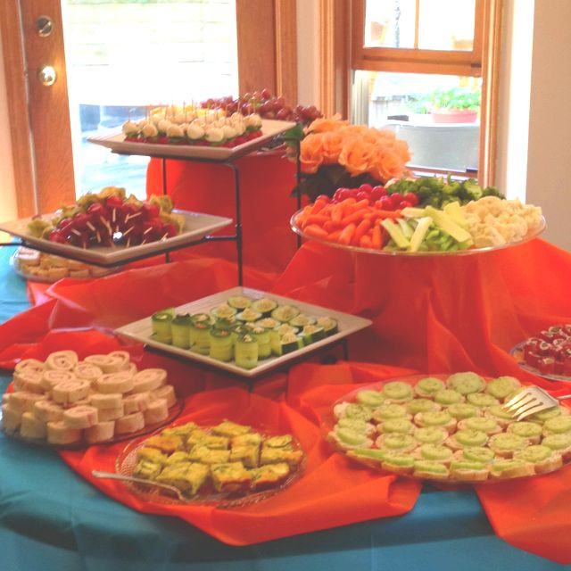 Tablecloth Ideas For Graduation Party
 Vary the heights of your platters for your graduation