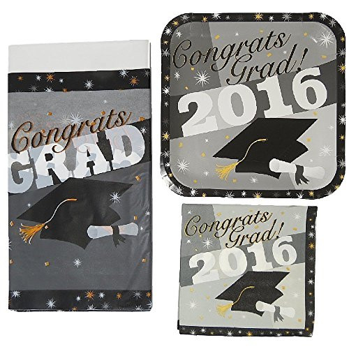 Tablecloth Ideas For Graduation Party
 Graduation Party Kit 2016 Plates Napkins Tablecloth
