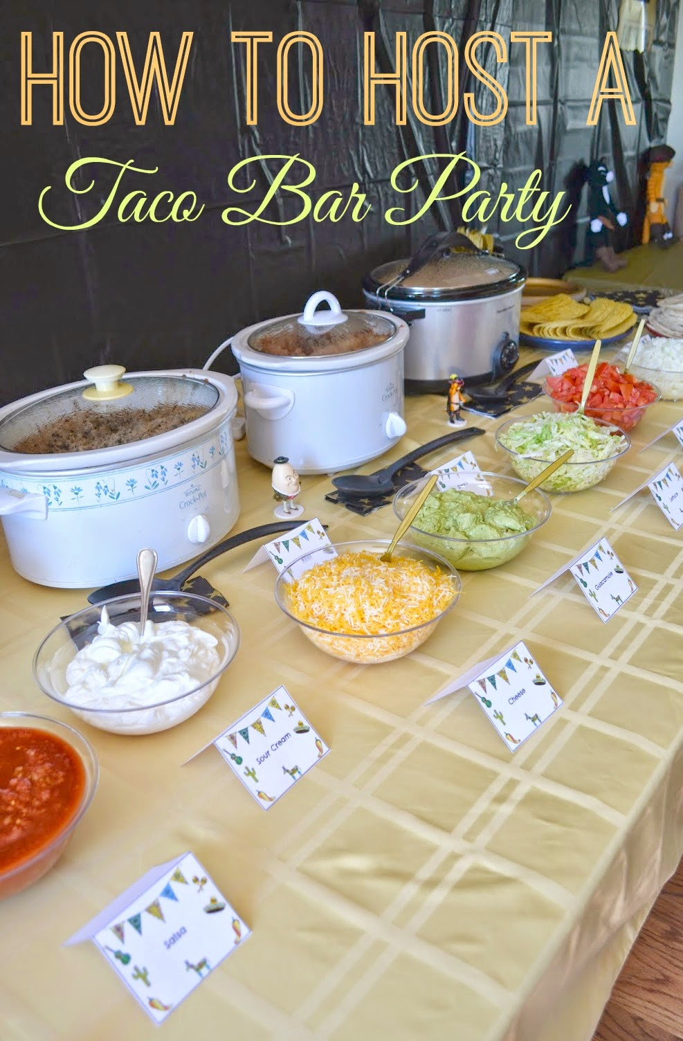 Taco Bar Ideas For Graduation Party
 DIY Taco Bar Party Table Tents Free Printables