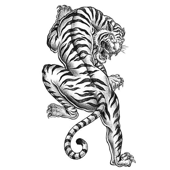 Tattoo Coloring Pages Printable
 Tiger Tattoo Coloring Page