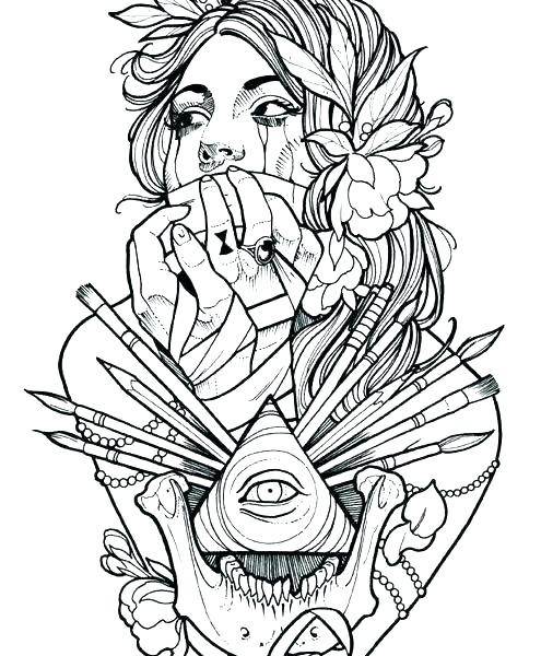 Tattoo Coloring Pages Printable
 Free Printable Tattoo Coloring Pages at GetColorings