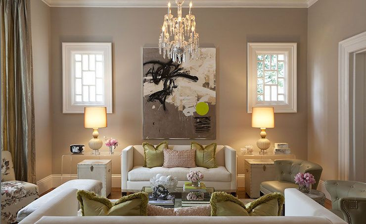 Taupe Living Room Walls
 Kendall Wilkinson Design living rooms taupe walls