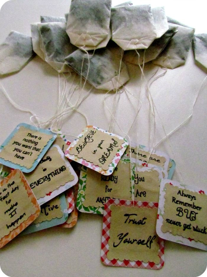 Tea Party Crafts Ideas
 Personalized tea bags These would be wonderful for Poetry