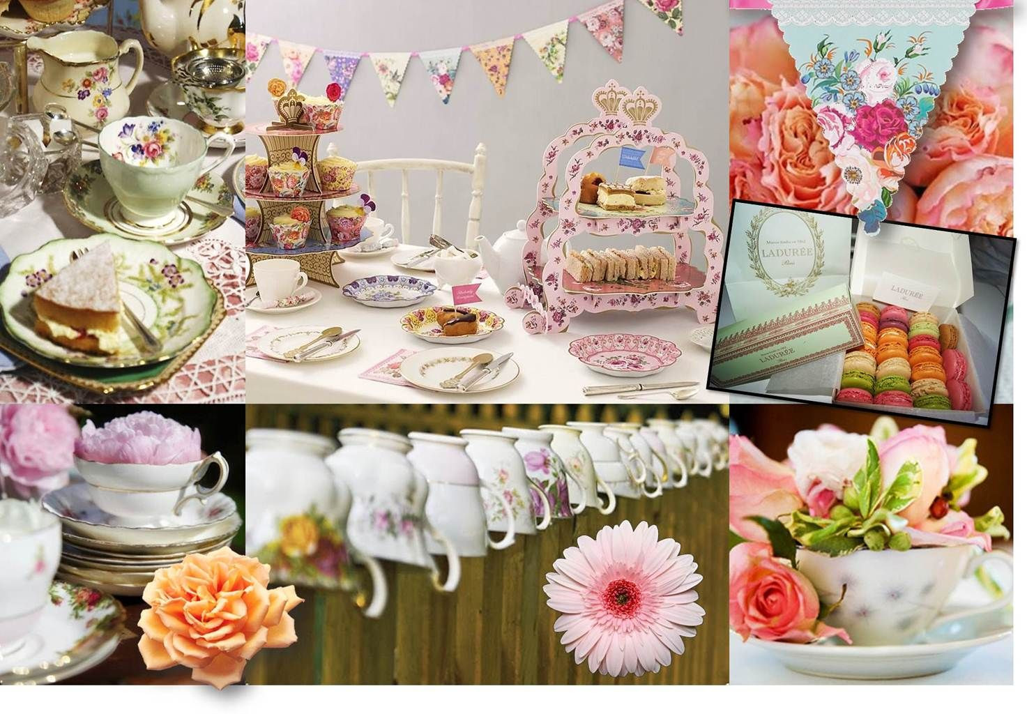 Tea Party Themed Birthday Party Ideas
 tea monatge Tea party themed wedding party themed