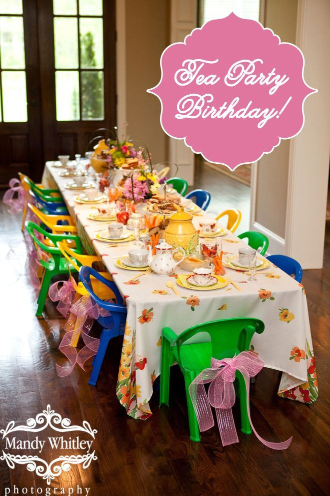 Tea Party Themed Birthday Party Ideas
 Party Feature Colorful Little Girl s Tea Party