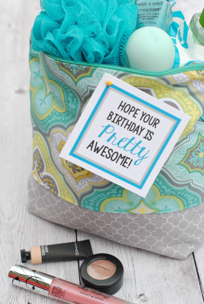Teacher Birthday Gifts
 "Pretty Awesome" Makeup Gifts for a Friend Mom or Teacher