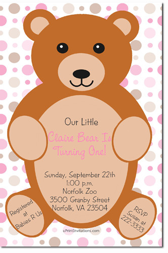 Teddy Bear Birthday Invitations
 Build A Bear Birthday invitations Teddy Bear Birthday