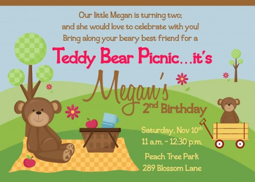 Teddy Bear Birthday Invitations
 Teddy Bear Birthday Invitations Ideas – Bagvania FREE