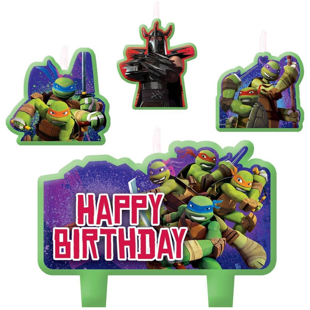 Teenage Mutant Ninja Turtles Birthday Party Supplies
 Teenage Mutant Ninja Turtle Birthday Cake Candle Set Party