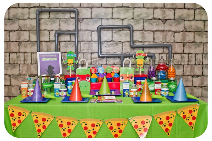 Teenage Mutant Ninja Turtles Birthday Party Supplies
 Kara s Party Ideas Teenage Mutant Ninja Turtle Birthday