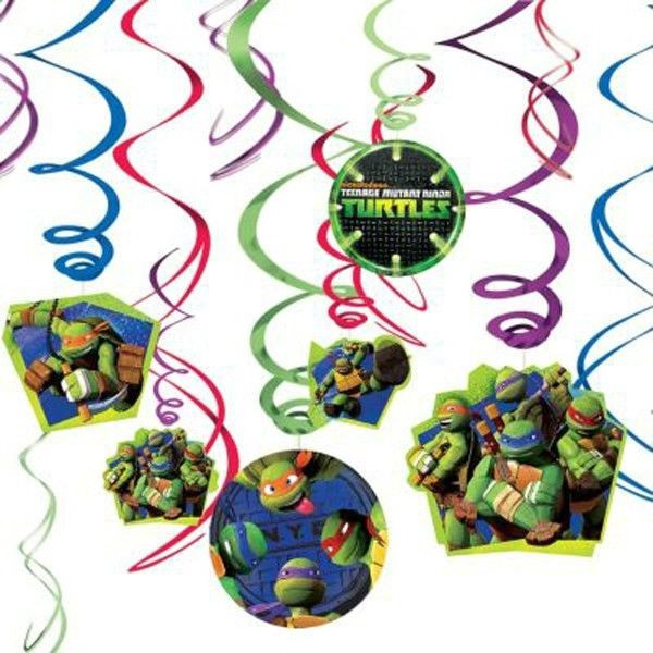 Teenage Mutant Ninja Turtles Birthday Party Supplies
 TEENAGE MUTANT NINJA TURTLES HANGING SWIRL DECORATIONS