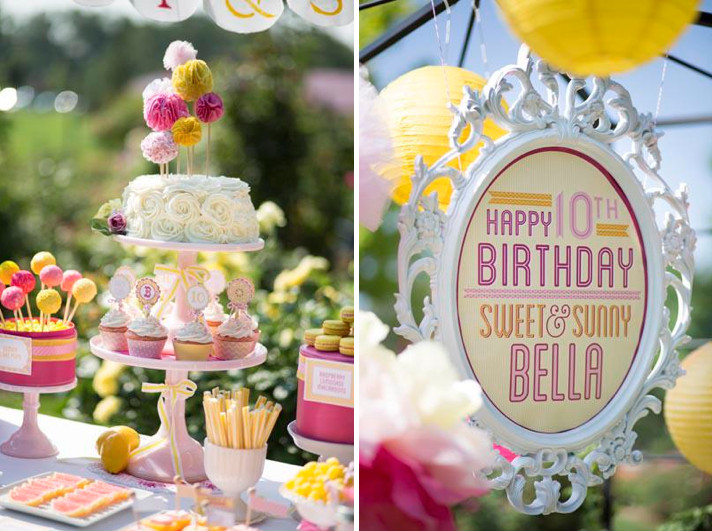 Tenth Birthday Party Ideas
 Kara s Party Ideas Sweet and Sunny Lemonade 10th Birthday