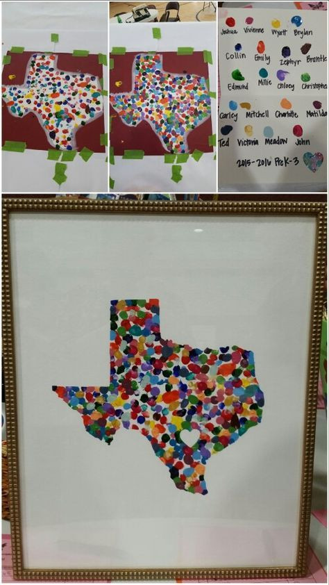 Texas Gifts For Kids
 DIY Texas Fingerprint art for my son s preschool class