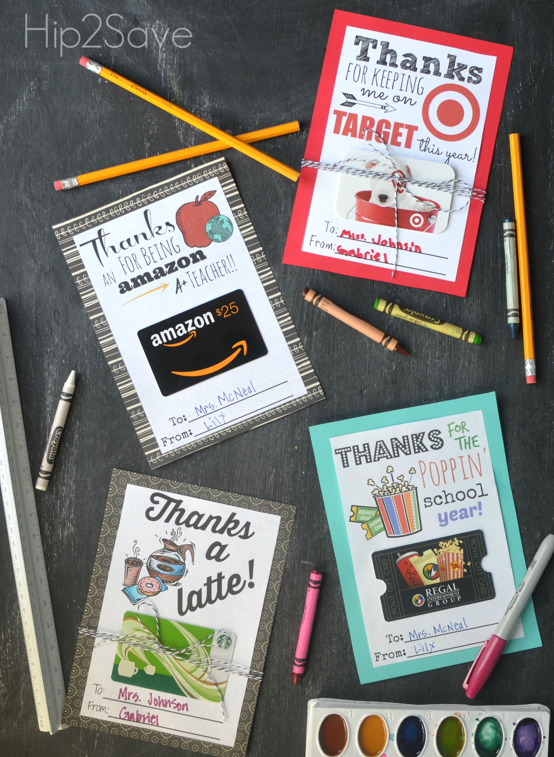 Thank You Gift Card Ideas
 FREE Printable Gift Card Holders for Teacher Gifts