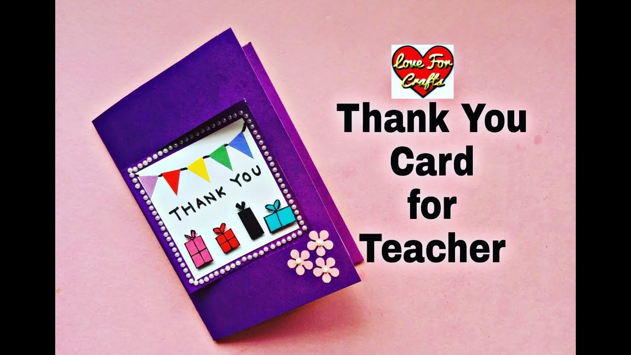 Thank You Gift Card Ideas
 Thank You Card for Teacher