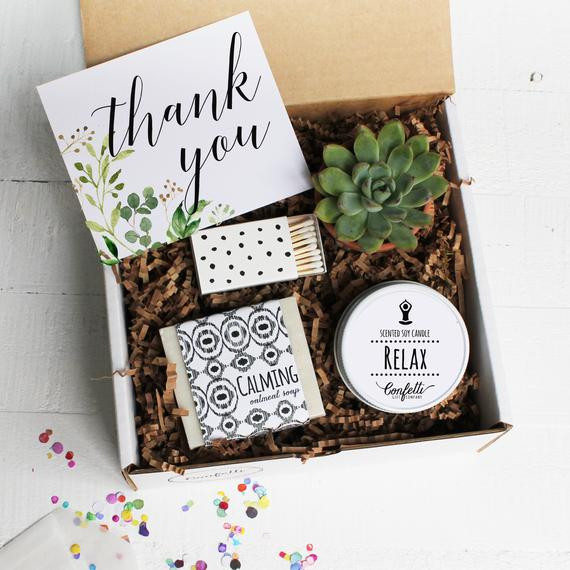 Thank You Gift Ideas For Friends
 Botanical Thank You Gift Box Appreciation Gift Best