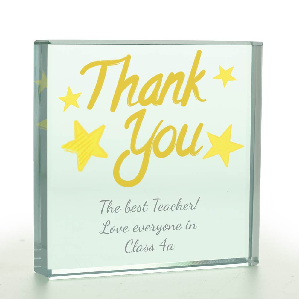 Thank You Token Gift Ideas
 Personalised Thank you Glass Token