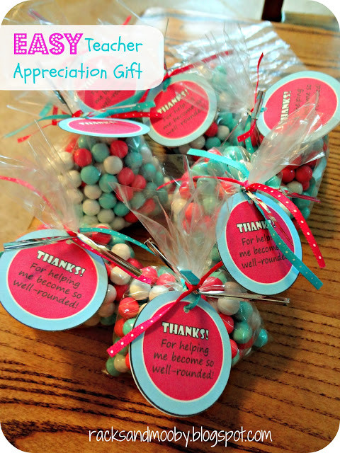 Thank You Token Gift Ideas
 RACKS and Mooby Inexpensive and Easy Teacher Appreciation