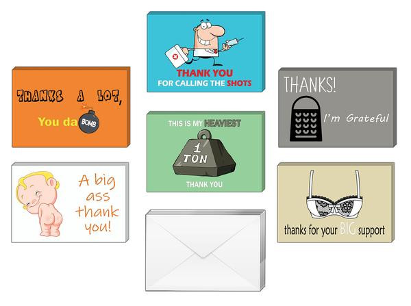 Thank You Token Gift Ideas
 Creanoso Funny Thank You Cards – Six Assorted Card Designs