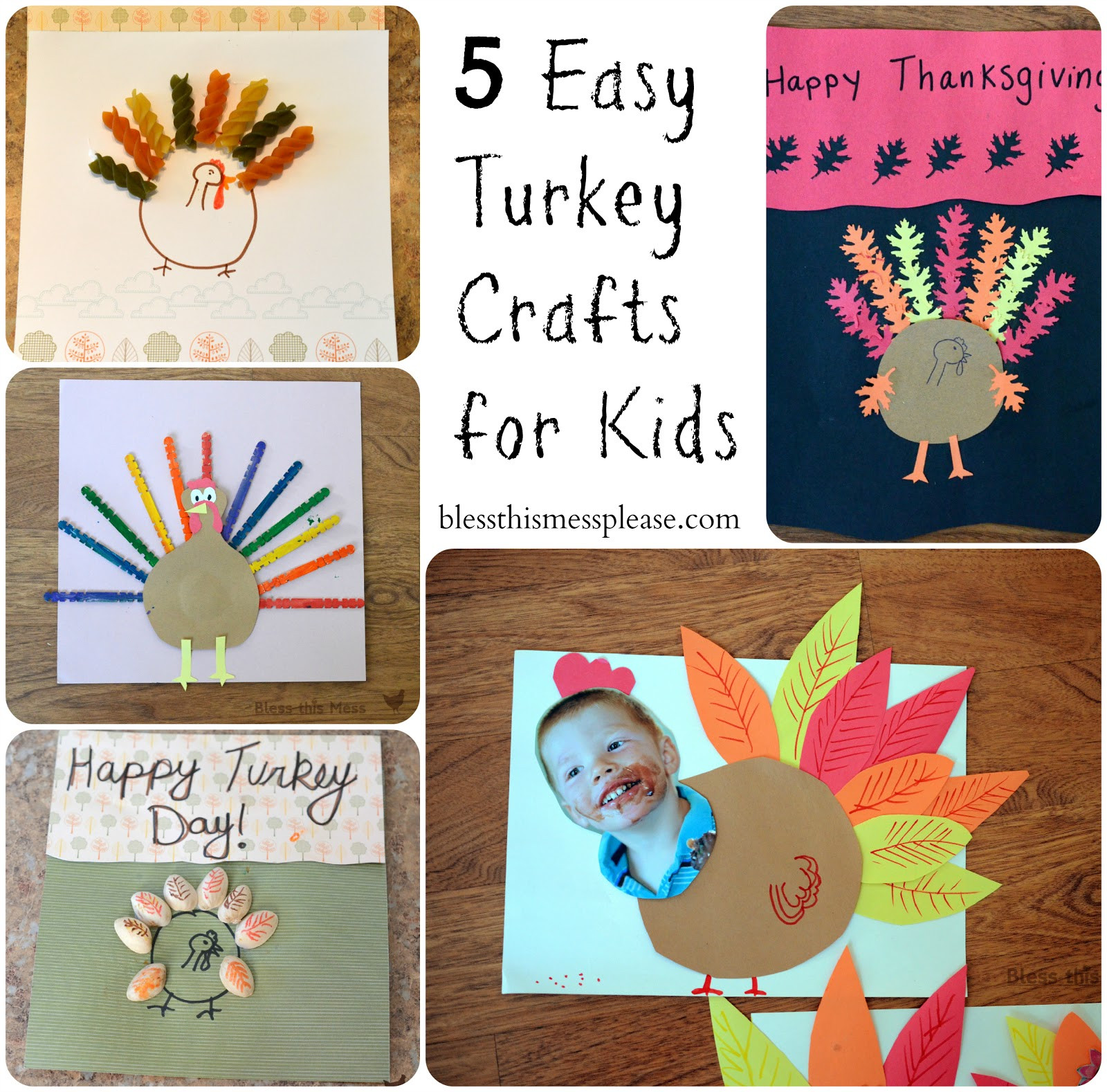 Thanksgiving Art For Preschoolers
 5 Easy Turkey Crafts for Kids Bless This Mess