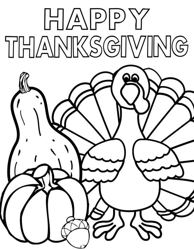 Thanksgiving Coloring Pages Kids
 Happy Thanksgiving Coloring Pages For Kids