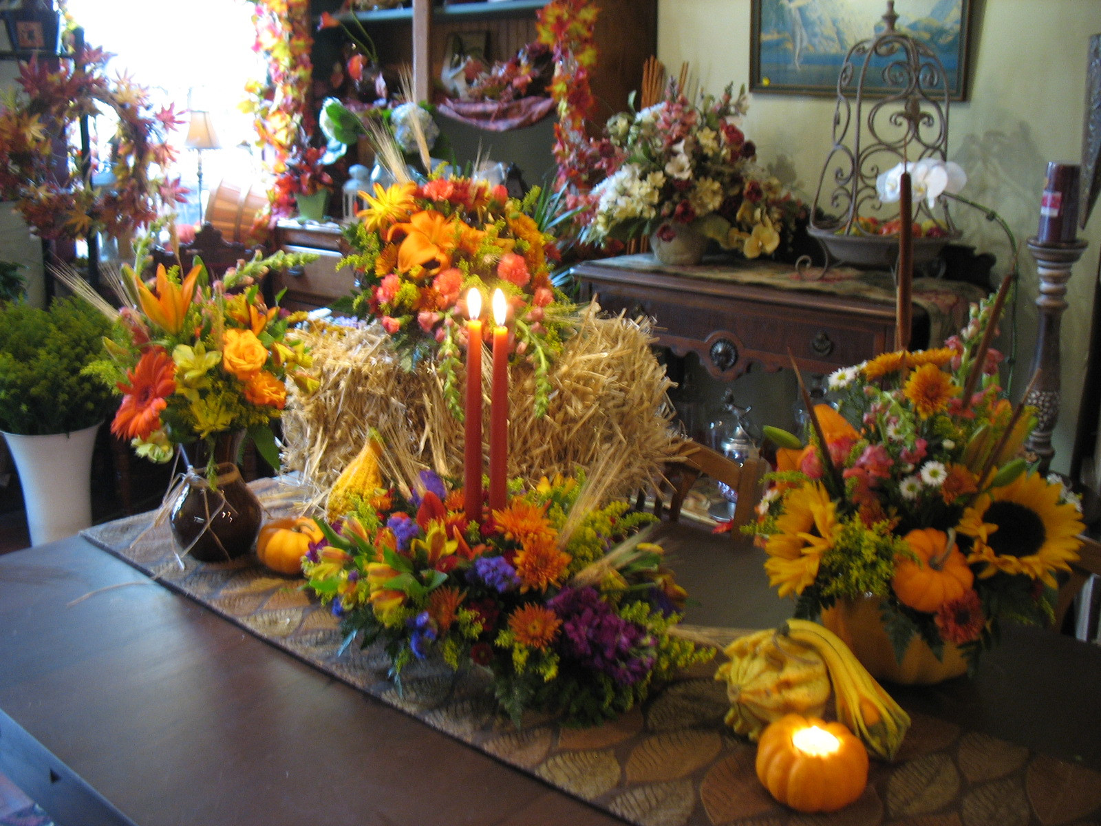 Thanksgiving Flower Arrangements
 Thanksgiving Day Floral Arrangements Table Center Pieces