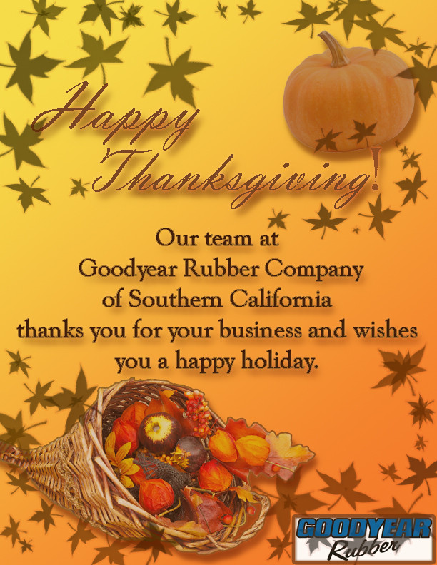 Thanksgiving Quotes For Clients
 Happy Holidays Archives Goodyear Rubber