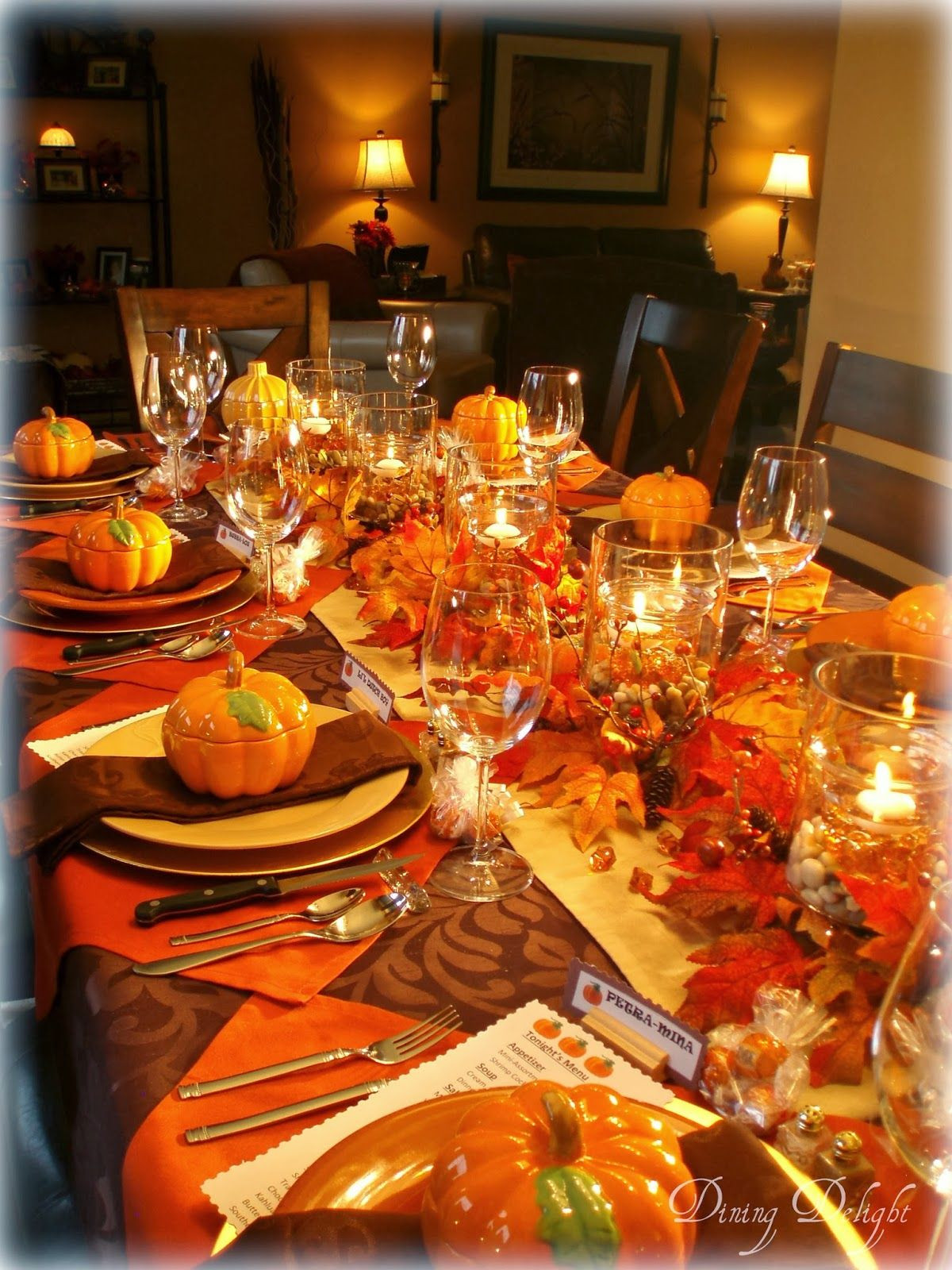 Thanksgiving Table Decorations Pinterest
 This past weekend we invited 4 other couples and hosted a