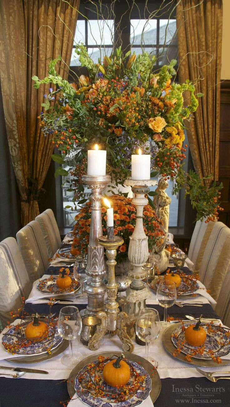 Thanksgiving Table Decorations Pinterest
 17 Best images about Tablescapes on Pinterest