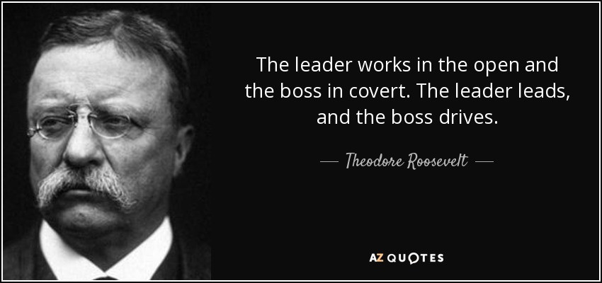 Theodore Roosevelt Quotes On Leadership
 Theodore Roosevelt quote The leader works in the open and
