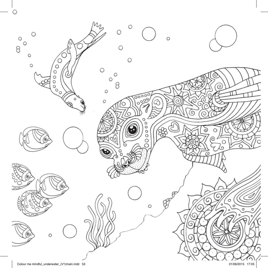 Therapeutic Coloring Pages For Kids
 Seal Free Pattern Download
