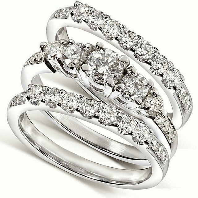 Three Piece Wedding Ring Sets
 Get Most Brilliant 3 Piece Wedding Ring Sets for
