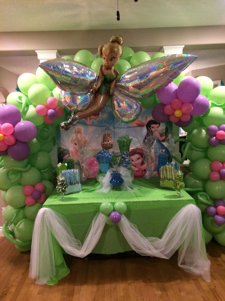 Tinkerbell Birthday Decorations
 Tinkerbell Balloon Decor in 2019