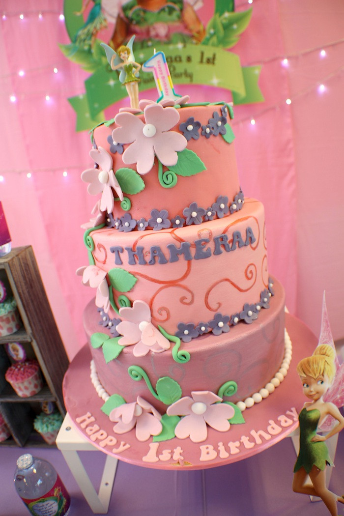 Tinkerbell Decorations Ideas Birthday Party
 Kara s Party Ideas Tinkerbell Themed Birthday Party Cake