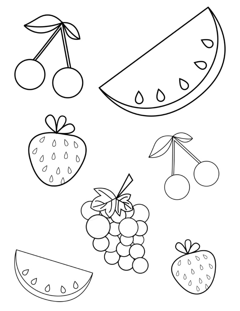 Toddler Coloring Pages Pdf
 FREE Summer Fruits Coloring Page PDF for Toddlers