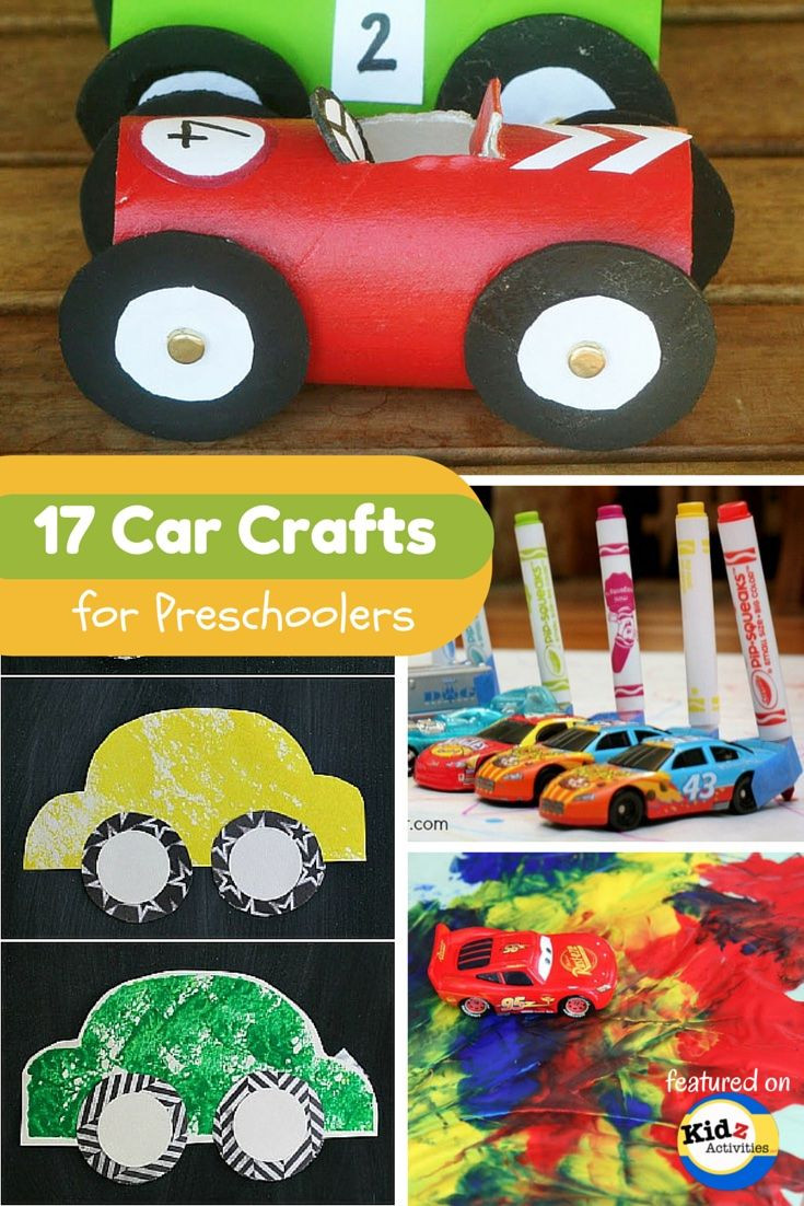 Toddler Craft Activity
 Car Crafts for Preschoolers featured on Kidz Activities