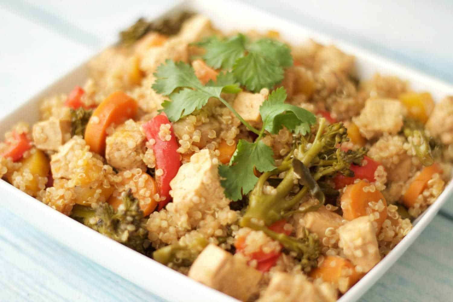 Tofu And Quinoa
 Baked Tofu and Ve able Casserole with Quinoa Loving It