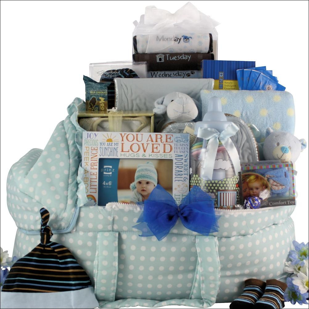 Top Baby Boy Gifts
 Best Wishes Baby Boy Lux Baby Gift Basket