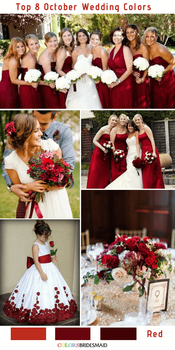 Top Wedding Colors
 Top 8 October Wedding Colors to Steal 2 ColorsBridesmaid