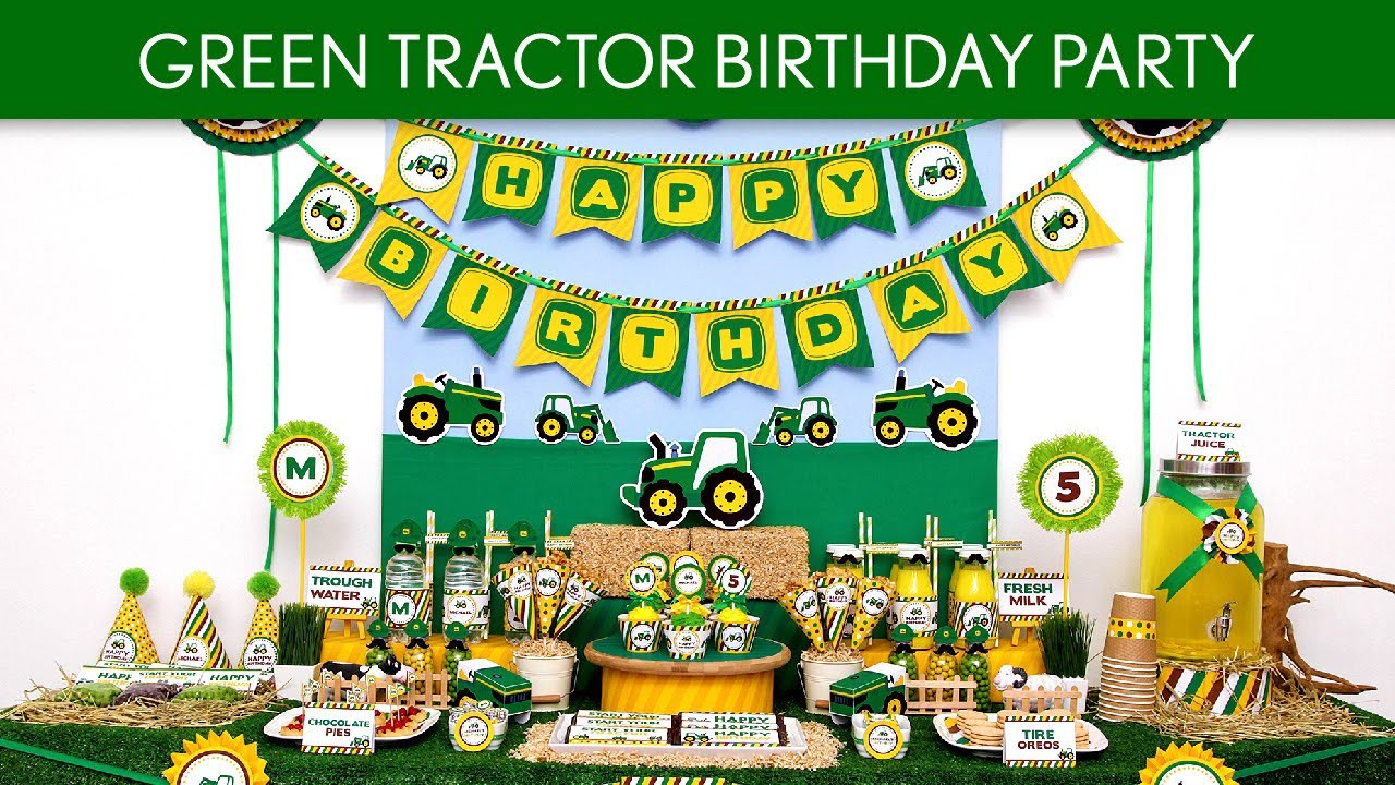 Tractor Birthday Party
 Green Tractor Birthday Party Ideas Green Tractor B111