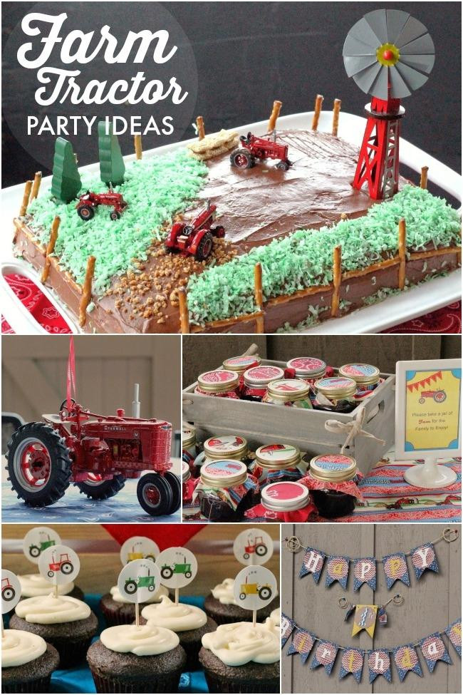 Tractor Birthday Party
 A Boy s Tractor on the Farm First Birthday Party
