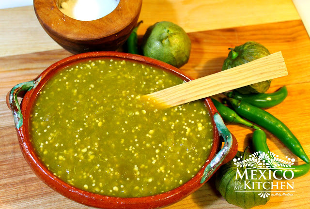 Traditional Mexican Sauces
 Mexico in My Kitchen How to Make Spicy Green Tomatillo