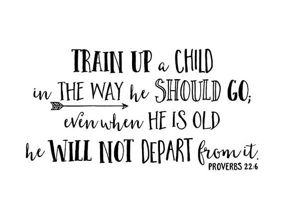 Train A Child Quote
 Proverbs 22 6 Train up a child in the way he should go wall