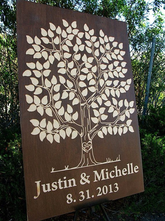Tree For Wedding Guest Book
 Wooden Guest Book Tree 125 150 signatures in 2019