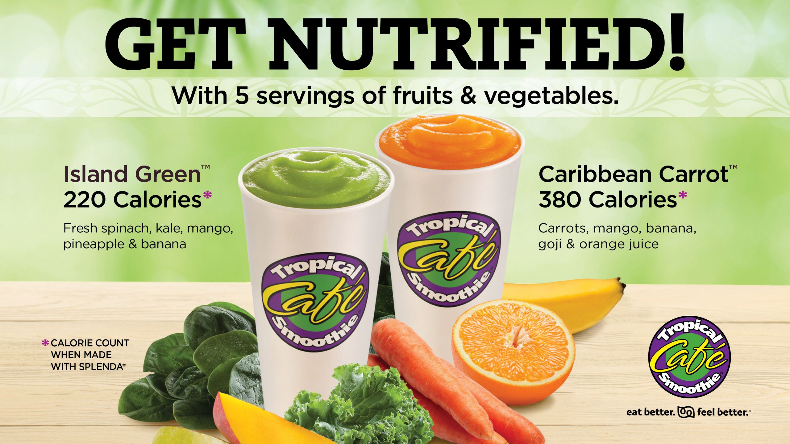 Tropical Smoothie Cafe Smoothies
 Caribbean Carrot Smoothie